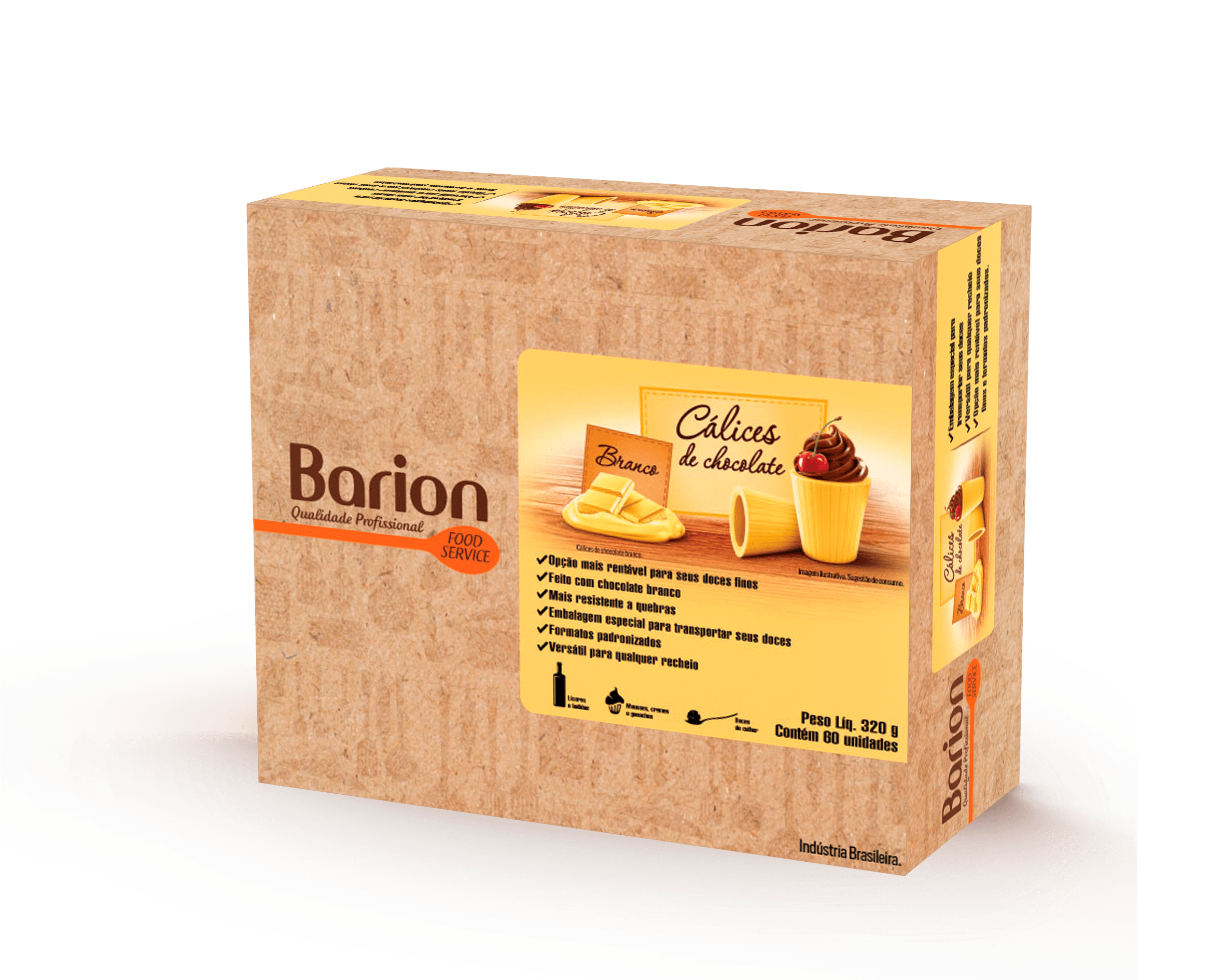 Imagem de Cálices de Chocolate Branco 60 Und 320g - BARION